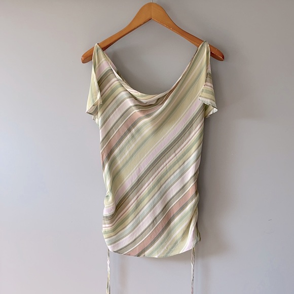 Warehouse Tops - 100% silk vintage Warehouse top w/ ruched sides M